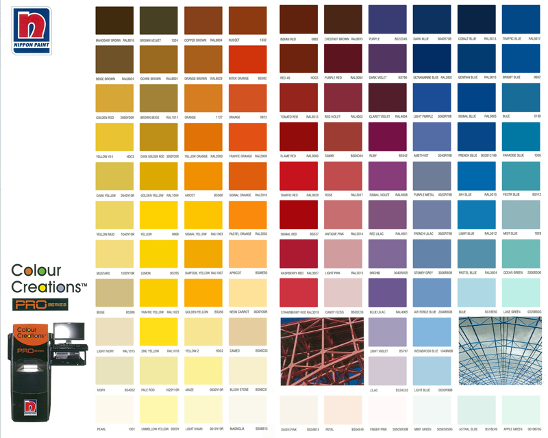 Exterior Wall High Performance - Nippon Paints Color Card